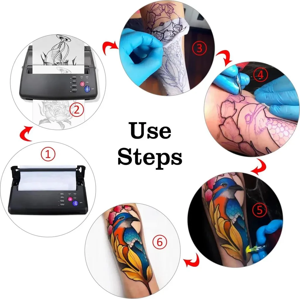 Machine transfert tatouage thermique 220V - Haute résolution - Noir - 6