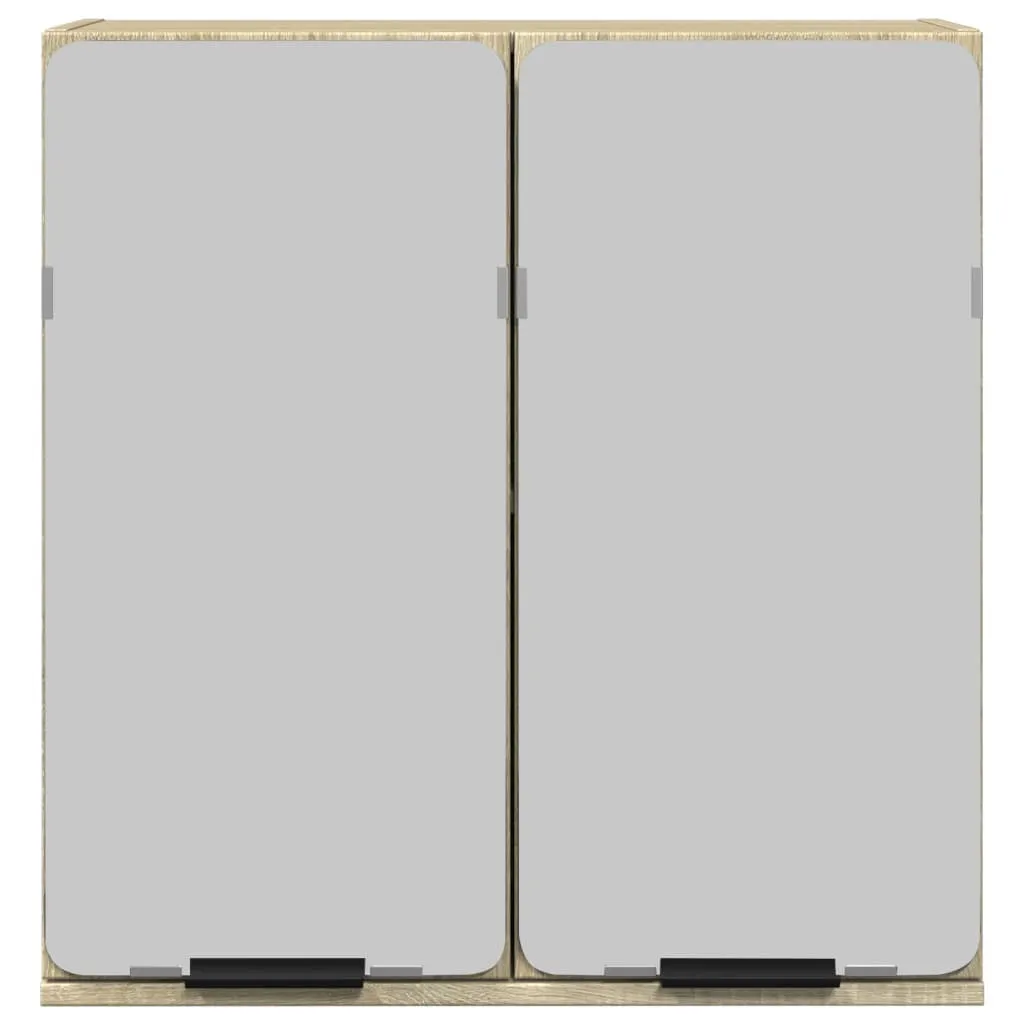 Specchiera Bagno vidaXL Rovere Sonoma 64,5cm - Design Moderno Sospeso - 3