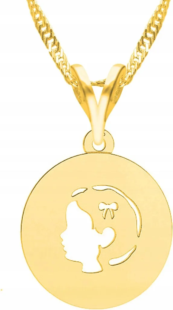 Eccellenza Italiana: Collana Famiglia Argento 925 Dorato per Figlia