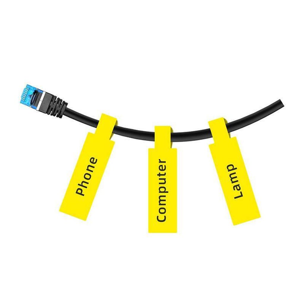 Niimbot Thermoetiketten für Kabel, 12,5x74+35, 65 Stück, gelb