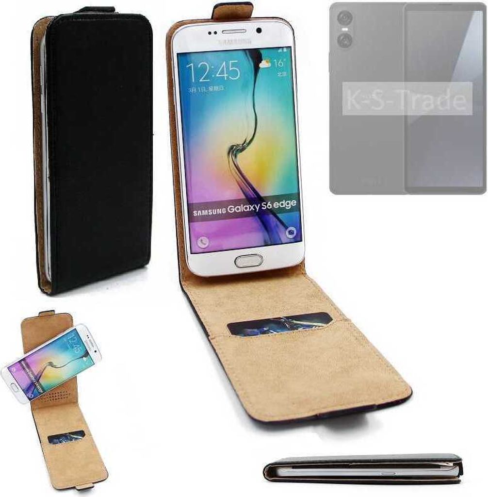 K-S-Trade Schutzhülle Handyhülle kompatibel mit Sony Xperia 10 VI Flipstyle 360° Smartphone Tasche, schwarz, Case Flip cover