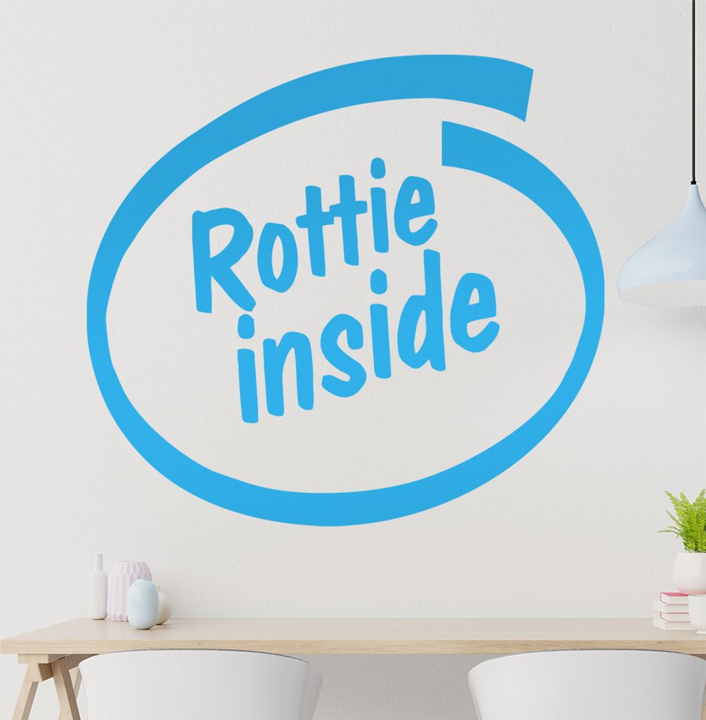 Rottie inside Wandtattoo in 6 Größen - Wandaufkleber Wall Sticker - Dekoration, Küche, Wohnzimmer, Schlafzimmer, Badezimmer