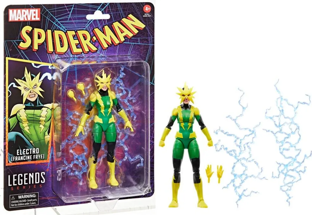 Figurine Spider-Man Electro 15 cm - Jouet d'action Marvel articulé