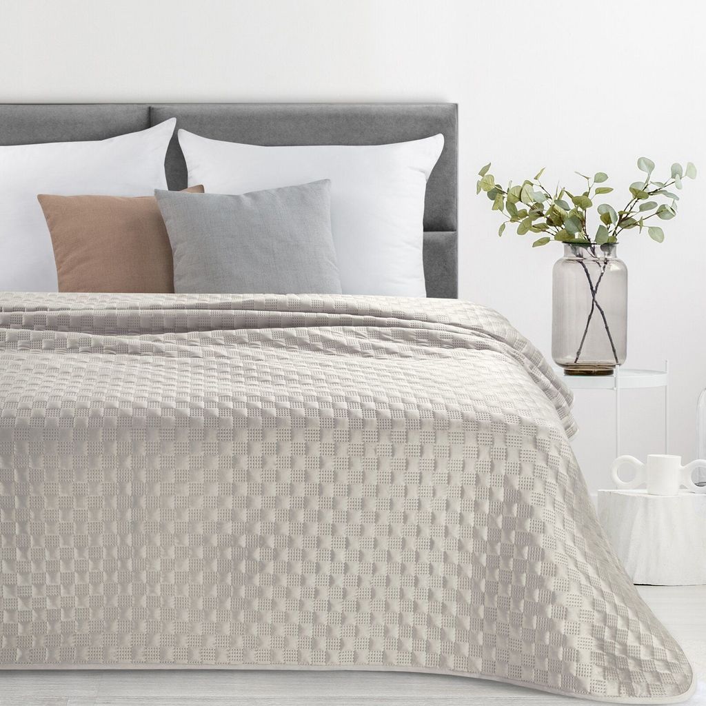 Karierte Bettdecke, Stillvolle Decke in Karomuster-Steppung, Velours Sofadecke, elegante Steppdecke, klassische Allzweckdecke, Samtdecke, Doppelbet...