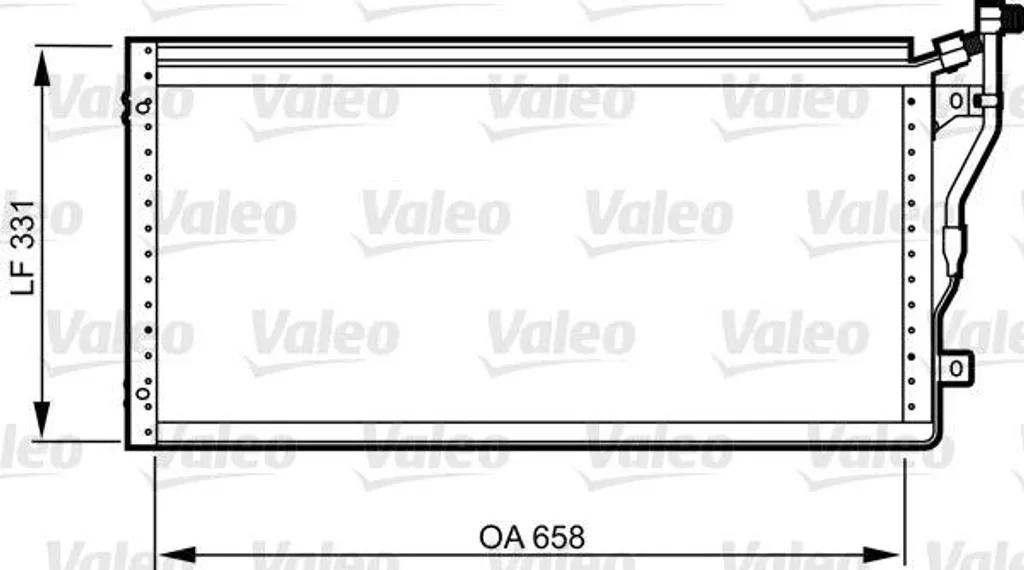 Condensateur de Climatisation pour Thema VALEO 814292 Réparation AC