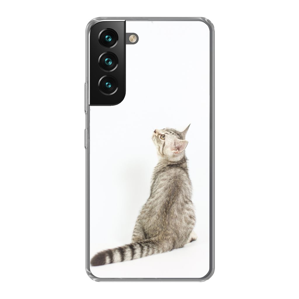 MuchoWow Handyhülle Schutzhülle Hülle für Samsung Galaxy S22 Katze - Haustiere - Fell Silikon Softcase Handy Hülle - Mobiltelefonhülle