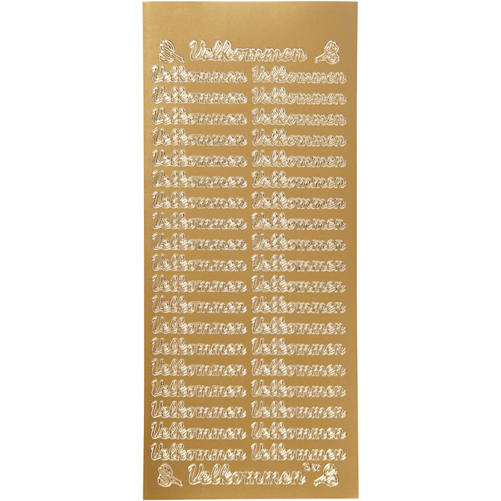 Creativ Firmenaufkleber, Bogenschalen, Bogen 10x23 cm, gold, 1 Bogen