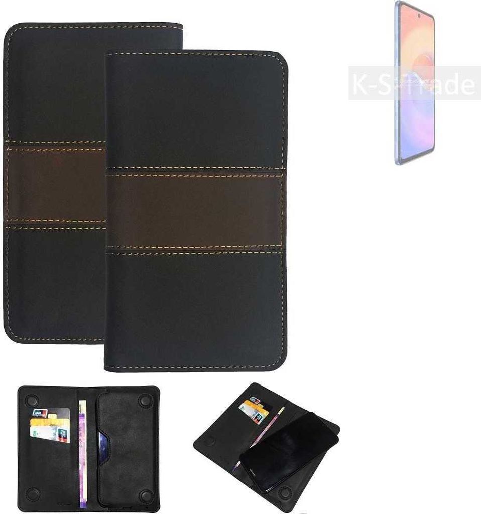 K-S-Trade Hülle Handyhülle kompatibel mit ZTE S30 SE Schutzhülle Walletcase Bookstyle Tasche Schutz Case Handytasche Wallet Cover Kunstleder