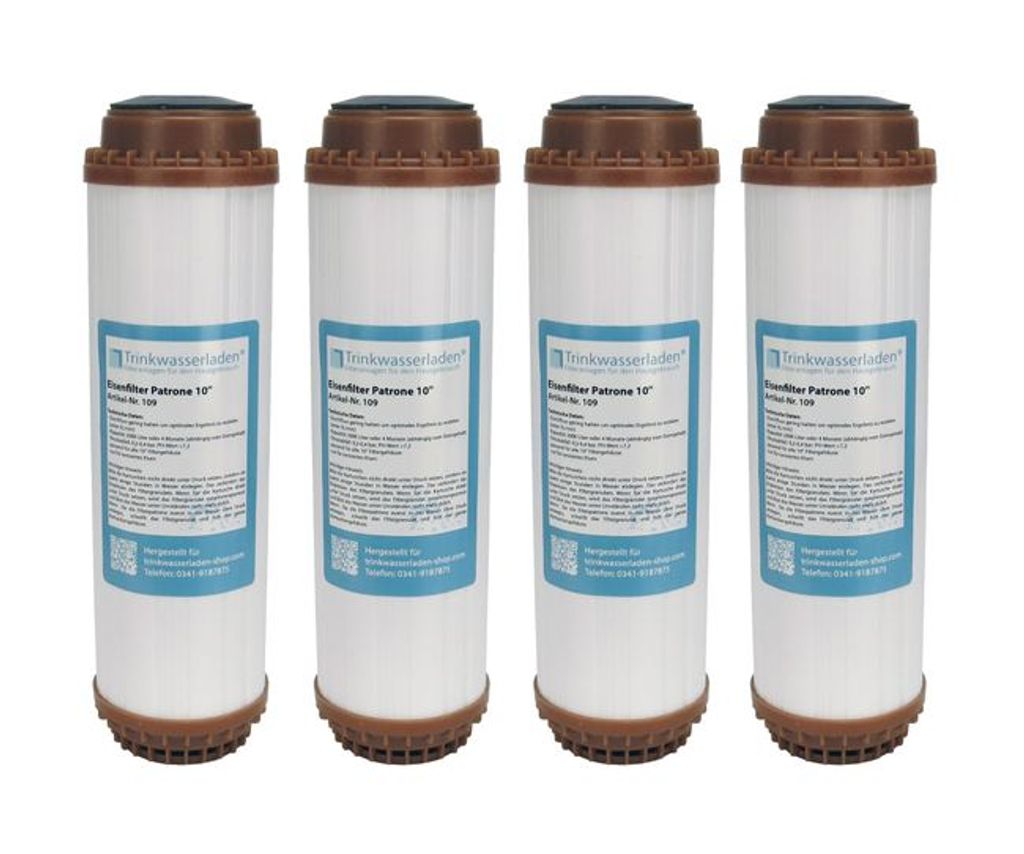 Trinkwasserladen Wasserfilter - Eisenfilter Patrone Kartusche 10 Zoll -  Brunnenwasser
