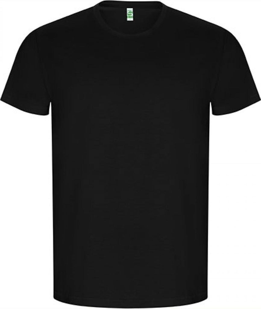 Roly Eco CA6690 | Golden Organic T-Shirt - 2-lagiger Rundhalskragen - Farbe: Black 02 - Größe: XL