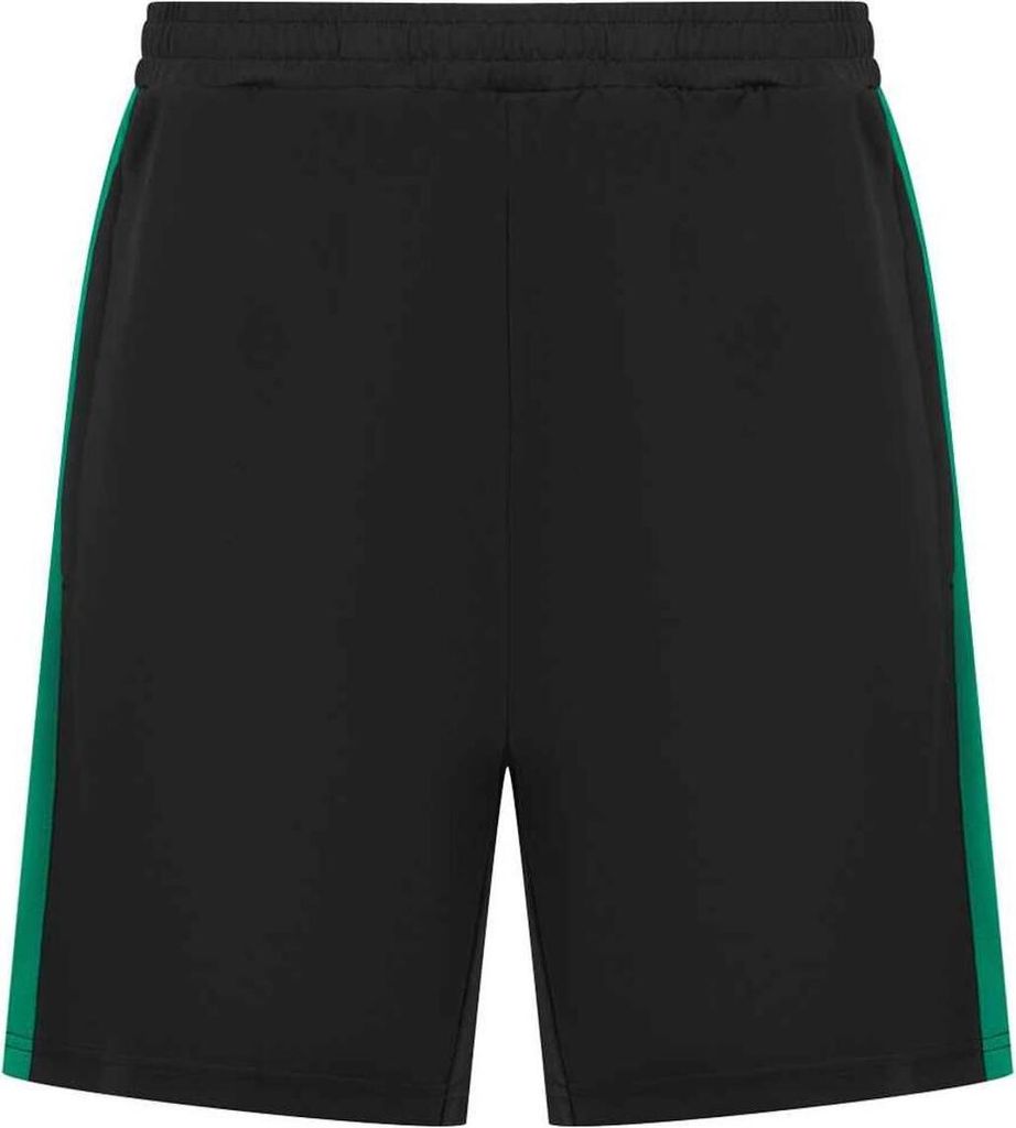 Finden & Hales - Sweat-Shorts für Kinder RW10553 (158) (Schwarz/Smaragd)