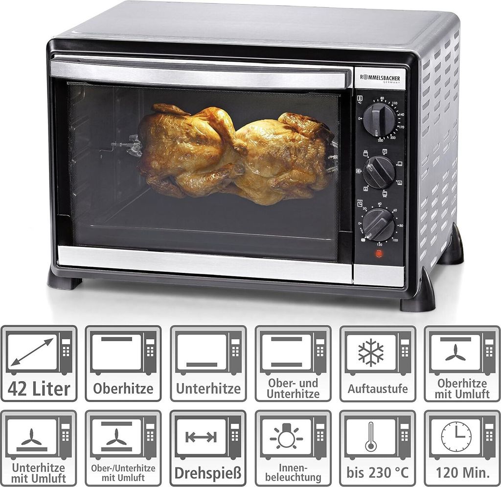 Rommelsbacher BG 1805/E Mini piekarnik 1800 W Zdjęcie produktu 5