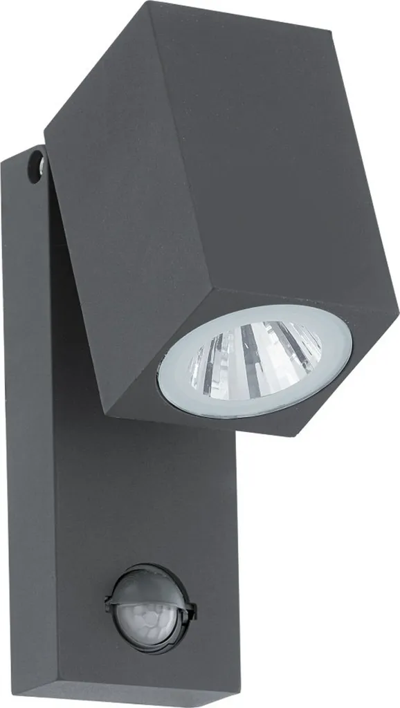 Applique Esterno LED EGLO Sakeda 5W Antracite Sensore Movimento IP44