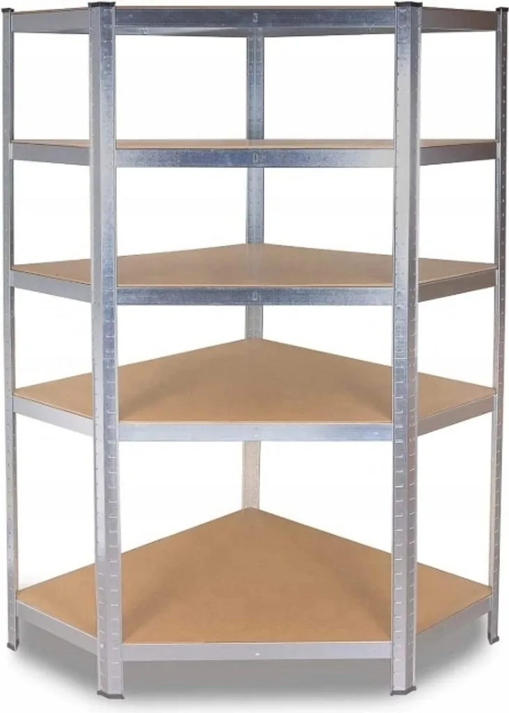 Étagère d'angle de stockage 5 tablettes 175kg par plateau max 875kg