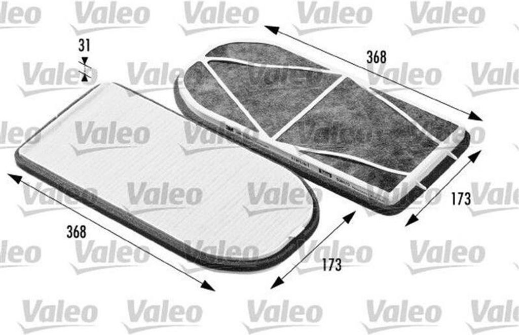 VALEO 698470 Innenraumfilter Pollenfilter für BMW 7 (E38) Aktivkohle