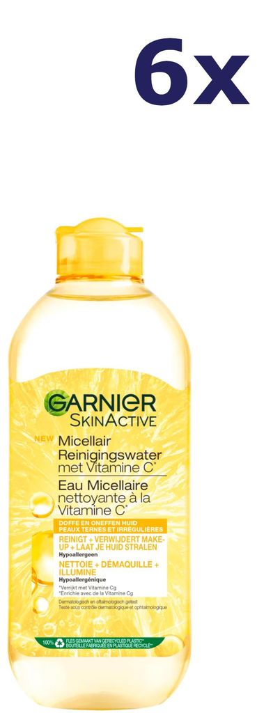 6x Garnier Reinigungswasser Mizellenwasser 400 ml Vitamin C Produktbild 