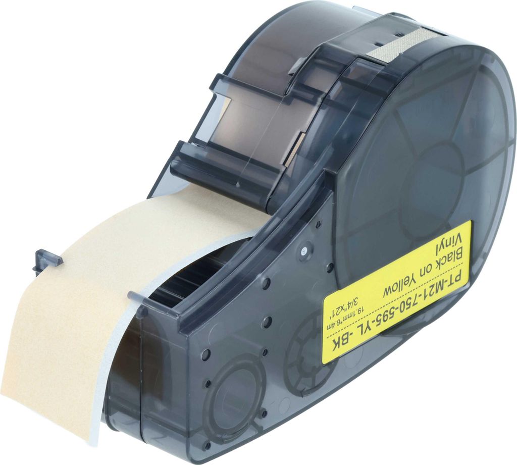 vhbw Schriftband-Kassette kompatibel mit Brady M211 Etiketten-Drucker 6,4m x 19,05mm Schwarz auf Gelb