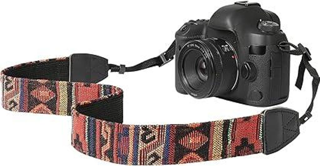 MoKo Kameragurt, Baumwolle Leinwand Tragegurt Geflochten Verstellbar Kamera Schultergurt Nackengurt für Alle DSLR Digitalkamera Canon Fuji Nikon O...
