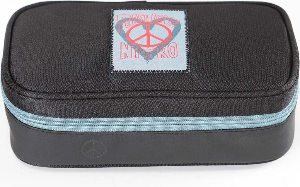 NITRO Pencil Case XL Daypacker Peace Love Nitro Nero - Astuccio Scuola
