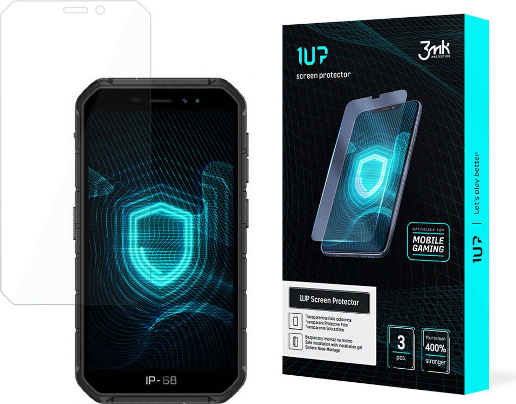 3mk Display Schutzfolie 1UP für Ulefone Armor X7 Pro transparent Gaming (3 Stück)