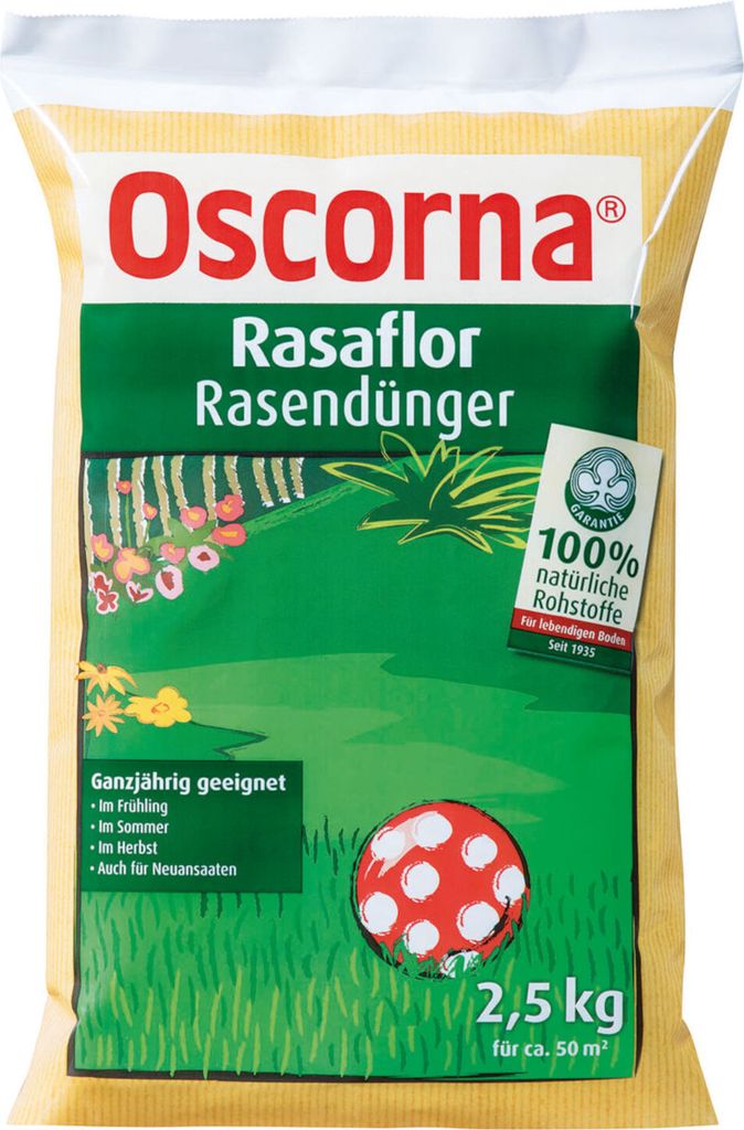 Oscorna Rasaflor Rasendünger 2,5 kg Produktbild 