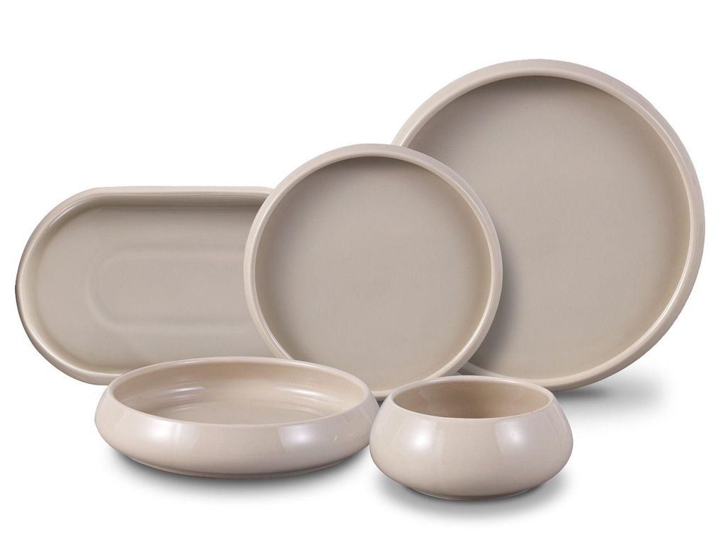 Bricard Bondy 25-teiliges Porzellanservice Taupe für 6 Produktbild 