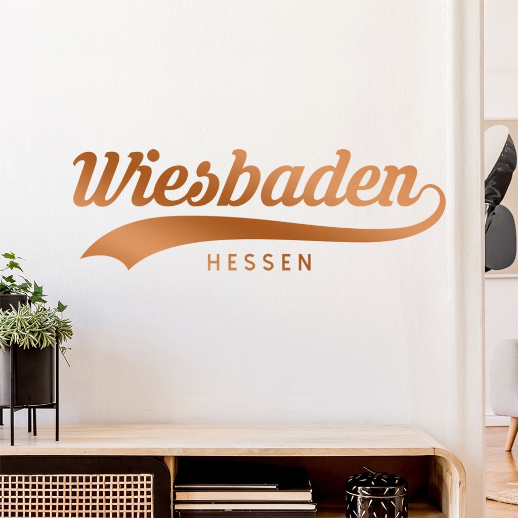 Wiesbaden Hessen Wandtattoo Wandaufkleber Wall Sticker - Dekoration, Küche, Wohnzimmer, Schlafzimmer, Badezimmer