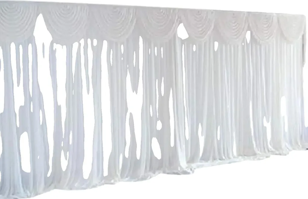 Rideau de fond blanc pour photobooth et décoration de salle 3x3m