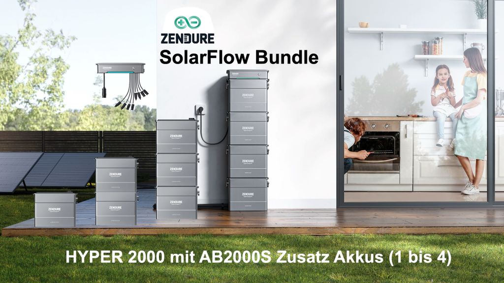 Zendure SolarFlow Bundle Hybrid Inverter Hyper 2000 + 1x Produktbild 