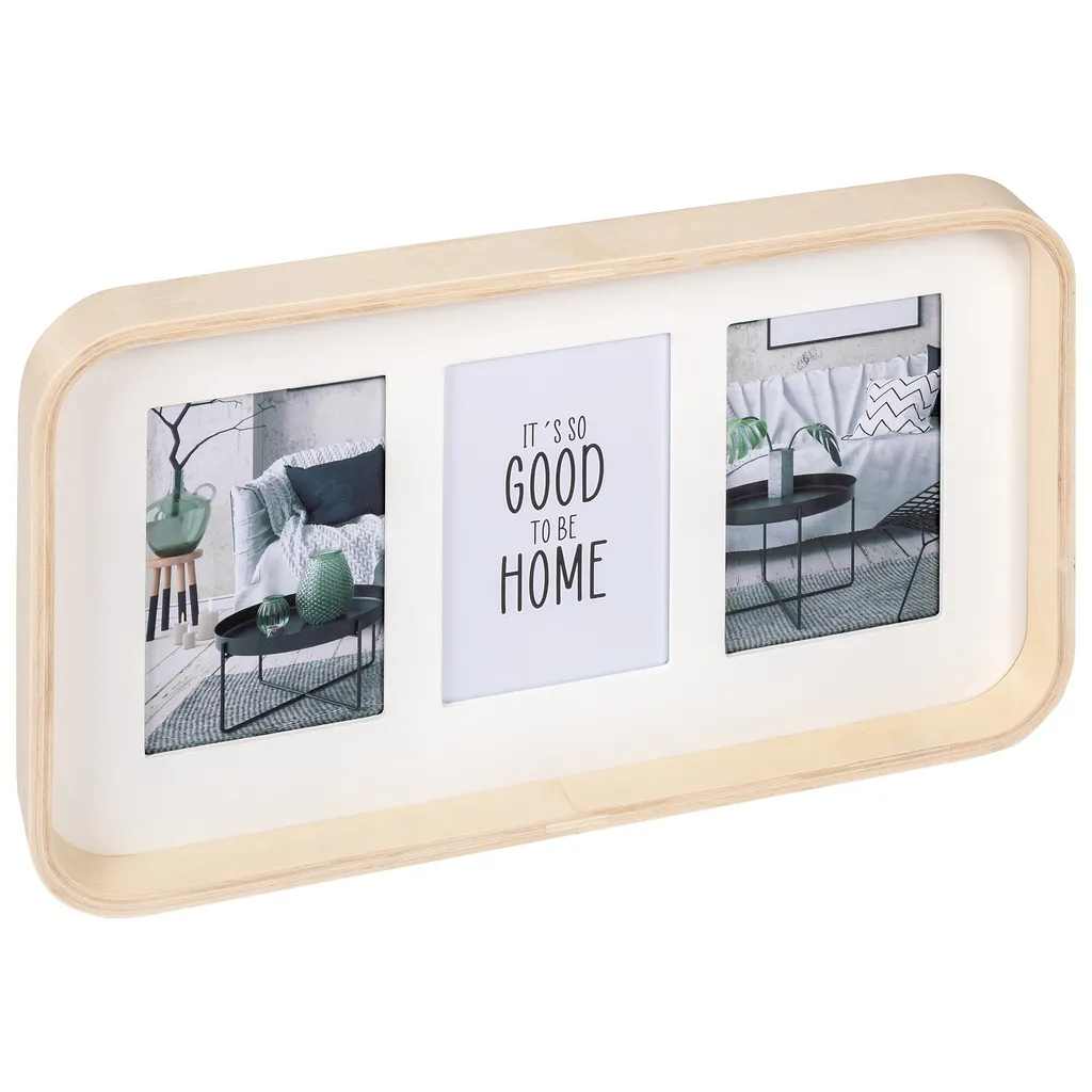 Cornice Multipla Walther Urban Nature 3 Foto 10x15 cm Legno Chiaro