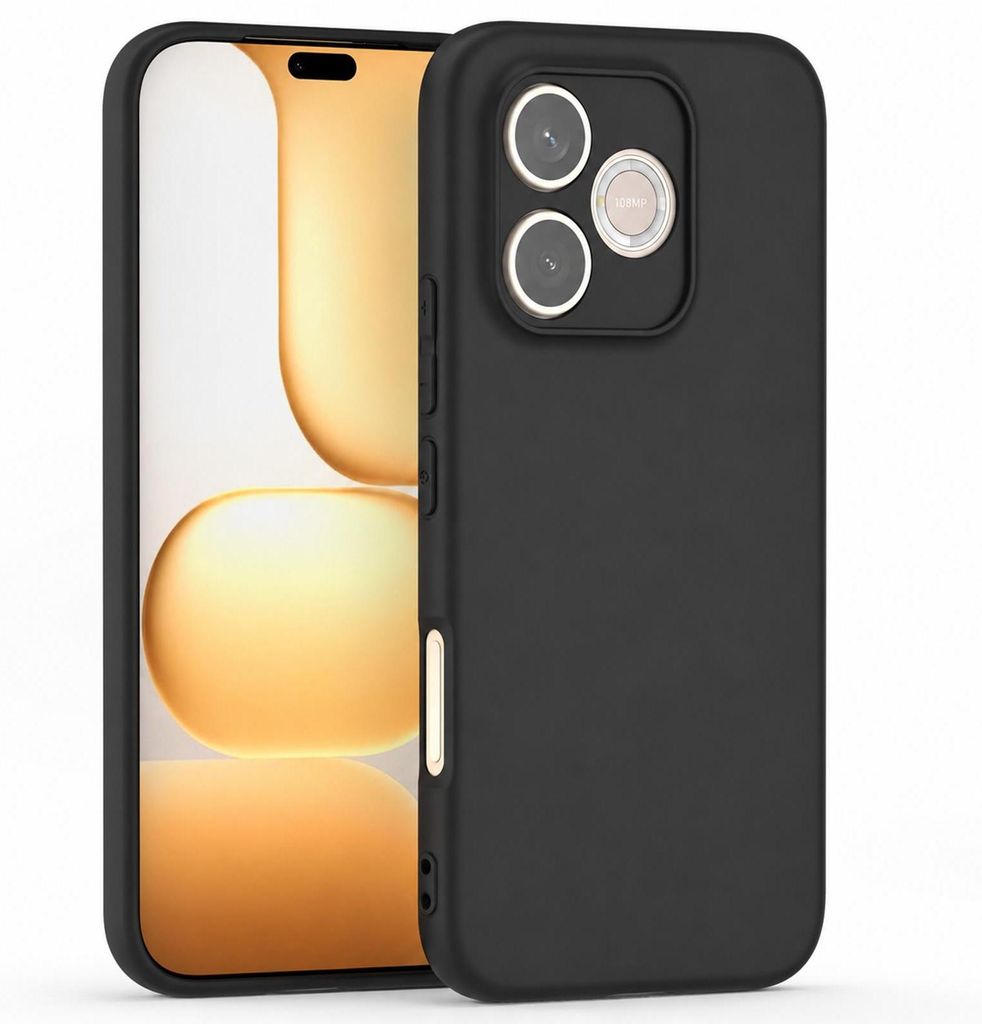 Silikon Hülle für Honor 600 Lite Schutzhülle Matt Schwarz Backcover Handy Case