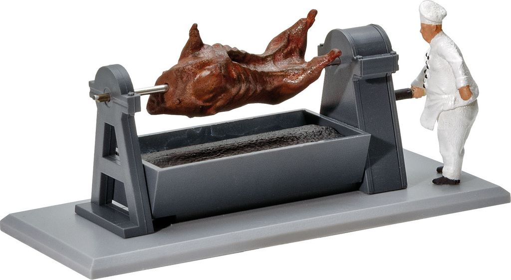 Viessmann 1552 - H0 Grill mit drehendem Ochsen - Neu