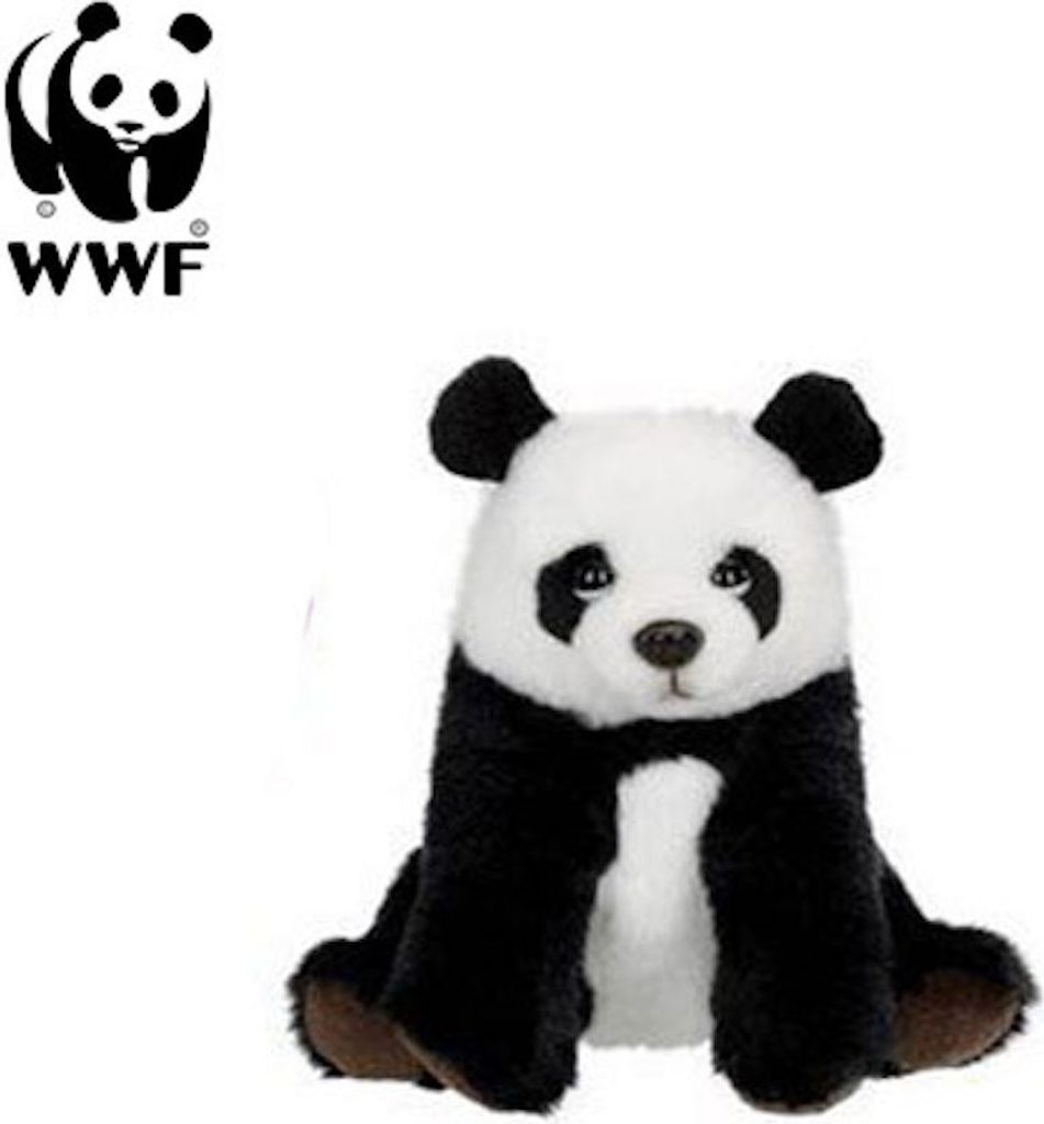 WWF Plüschtier Panda (14cm) lebensecht Kuscheltier Stofftier Pandabär Bär