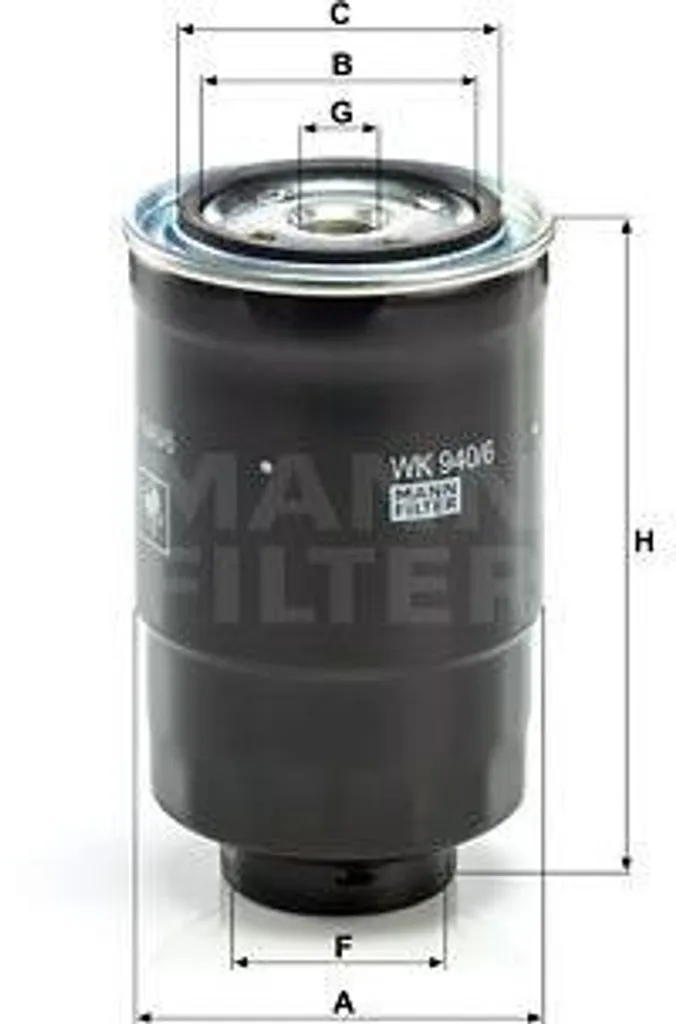 MANN-FILTER WK 940/6 : Filtre à carburant diesel pour Nissan Patrol