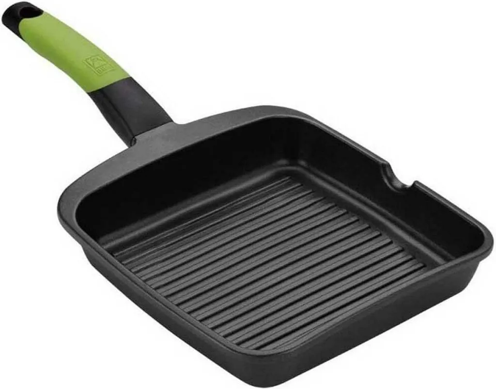 BRA Prior Grill 28 cm con Strisce - Bistecchiera Antiaderente Professionale