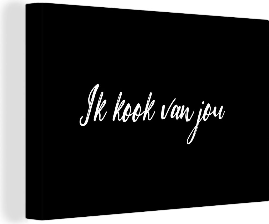 OneMillionCanvasses - Leinwandbilder - 150x100 cm, Zitate - Sprichwörter - Ich koche von dir - Liebe - Partner, Wandbilder Kunstdruck Wanddekora...