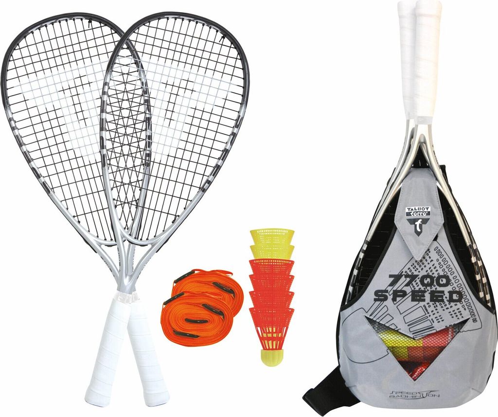 *Speedbadminton Set SPEED 7700 im Slingbag black/silver