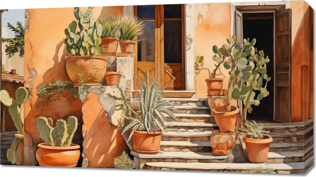 Cadre Déco Cactus 90x50 cm pour Ambiance Chaleureuse et Naturelle Maison