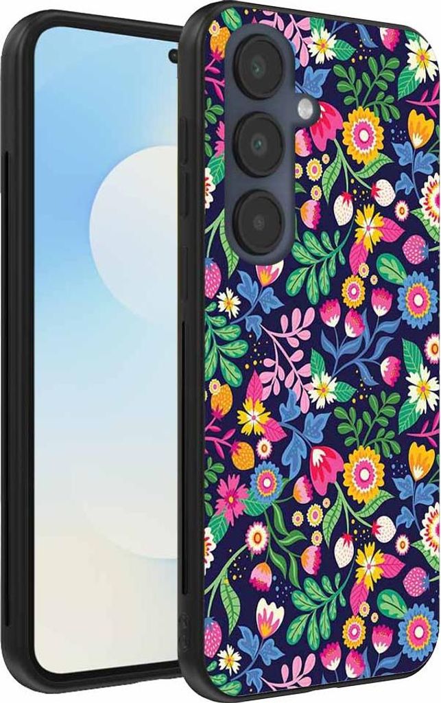 Geeignet für Samsung Galaxy S25 FE Telefon Fall mit Blumendruck - TPU zurück Abdeckung Fall Blumendesign - Smartphonica