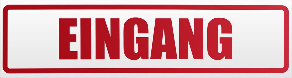 Kiwistar Eingang Magnetschild Schild magnetisch - 30cm Rot - reflektierend - Magnetfolie für Auto PKW Kfz