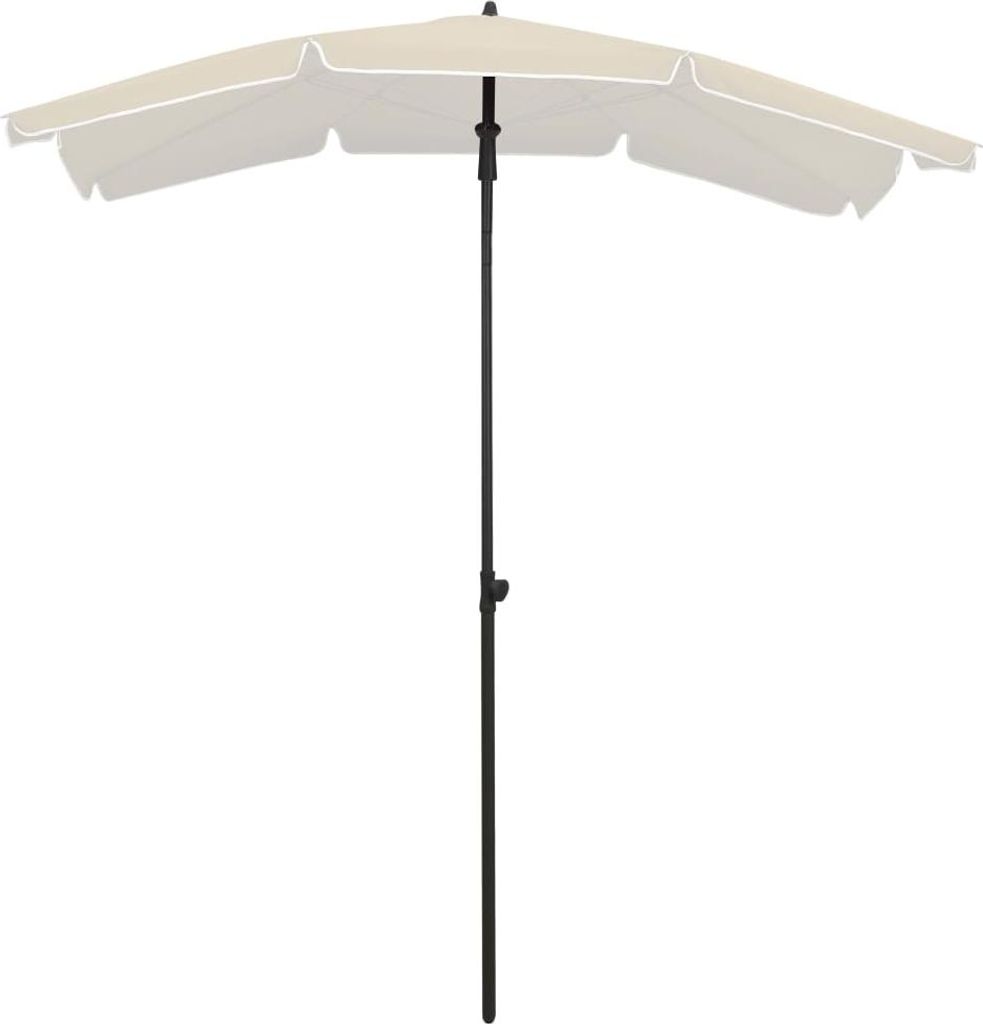 vidaXL Sonnenschirm mit Mast 200x130 cm Sandfarbe Produktbild 