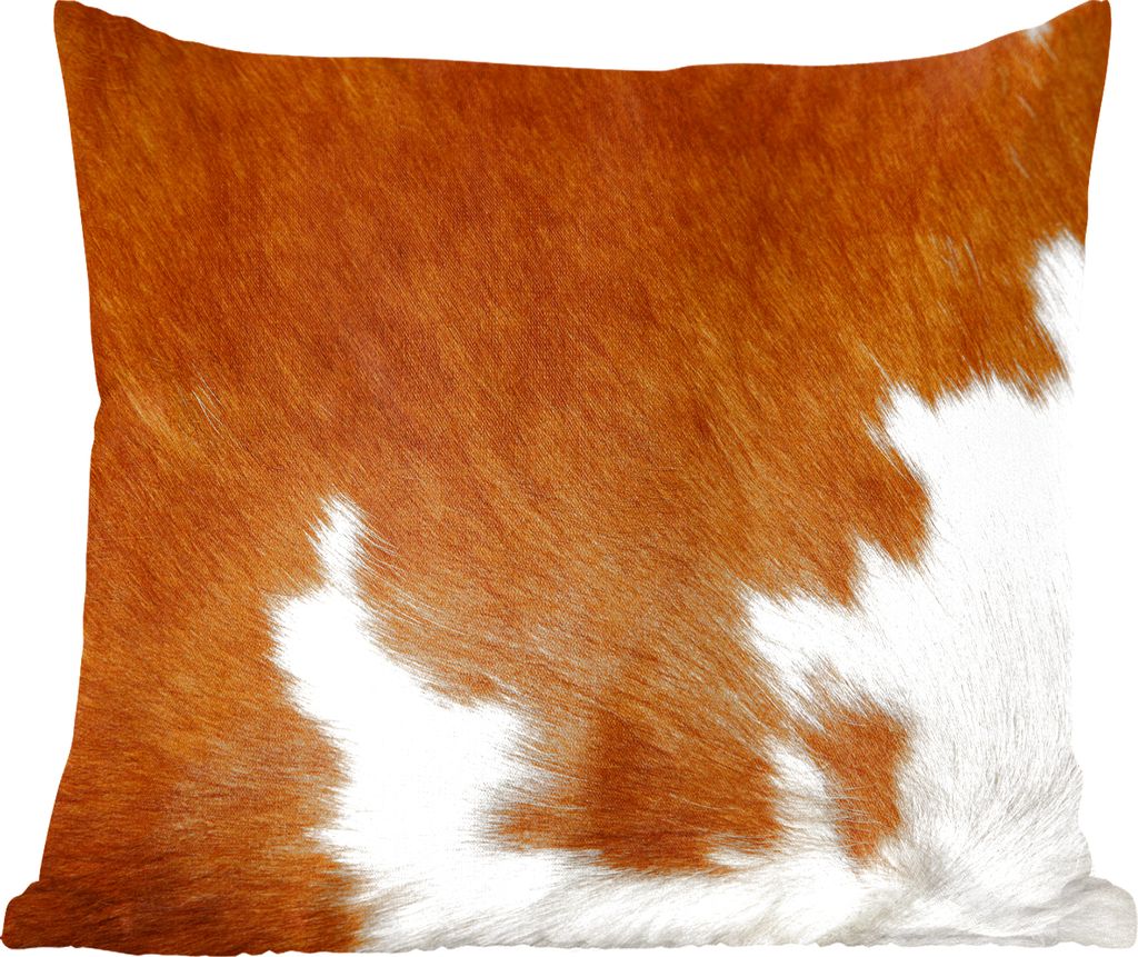 MuchoWow Zierkissen Sofakissen Wohnzimmer Dekokissen 40x40 cm Eine melierte Kuhhaut - Foto Kissen - Schlafzimmer Dekoration