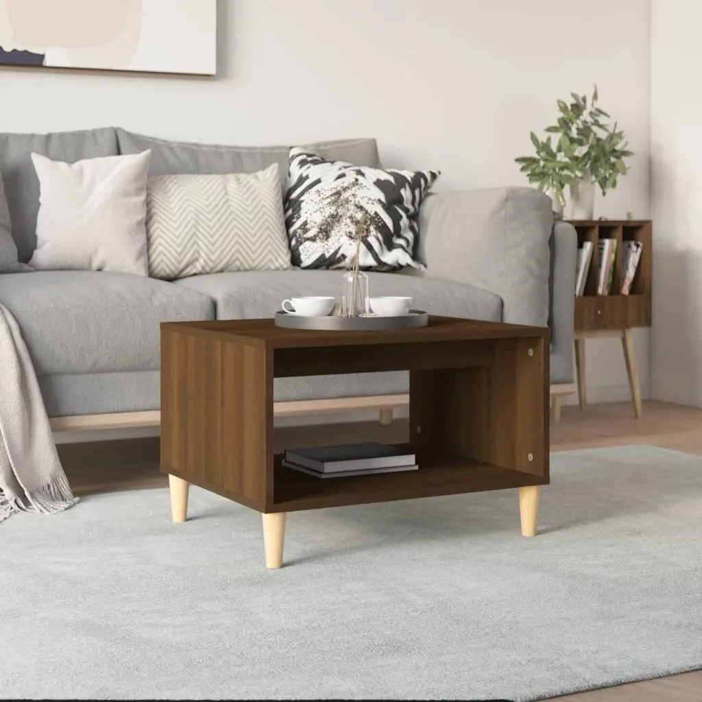 Tavolino da caffè Rovere Marrone 60x50x40 cm | Offerta Arredo Soggiorno