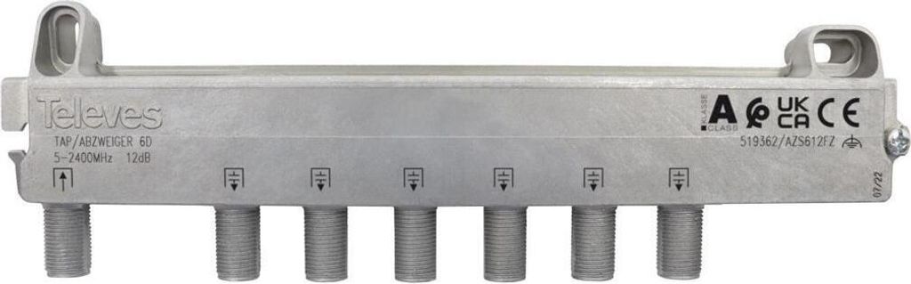 Televes AZS612FZ 6-fach Abzweiger 5-2400 MHz AD: 12dB (519362)