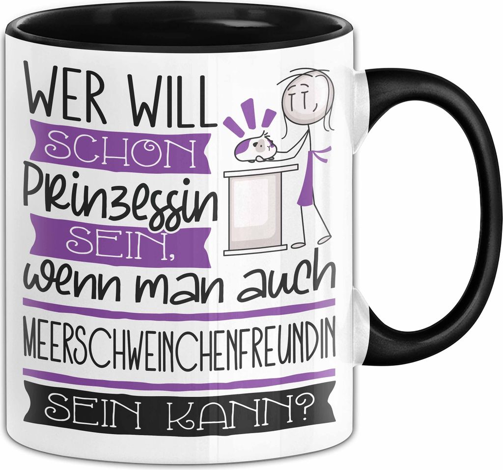 Meerschweinchenfreundin Tasse Geschenk Spruch Wer Will Produktbild 
