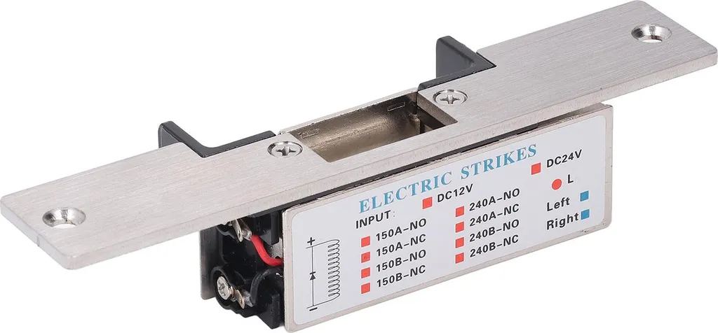 Gâche électrique de contrôle d'accès 12V NC pour porte à cylindre