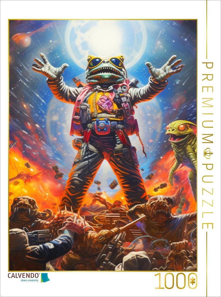 CALVENDO Puzzle Düstere Aliens | 1000 Teile Lege-Größe 64x48cm Foto-Puzzle für glückliche Stunden