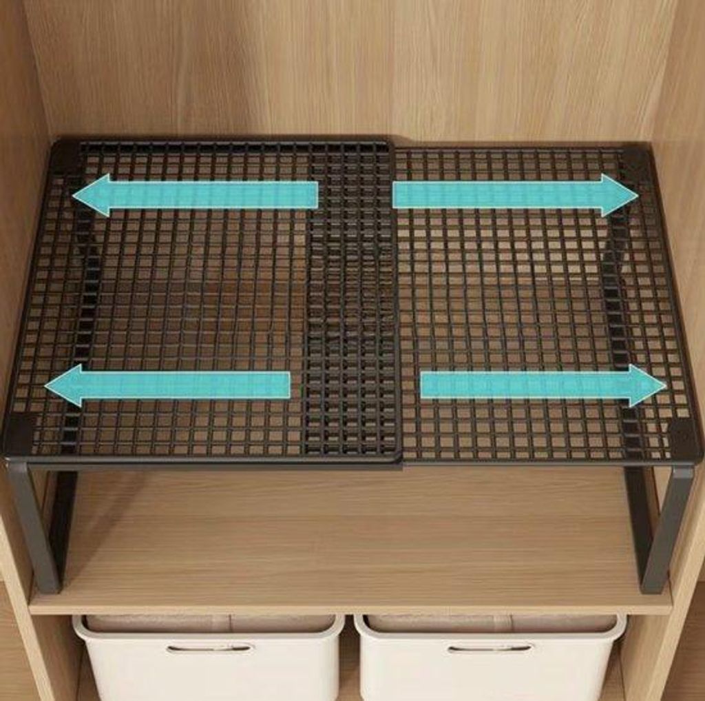 Expansionsfähiger Kleiderständer Organizer – Verstellbare Metallplatte für Zuhause & Büro