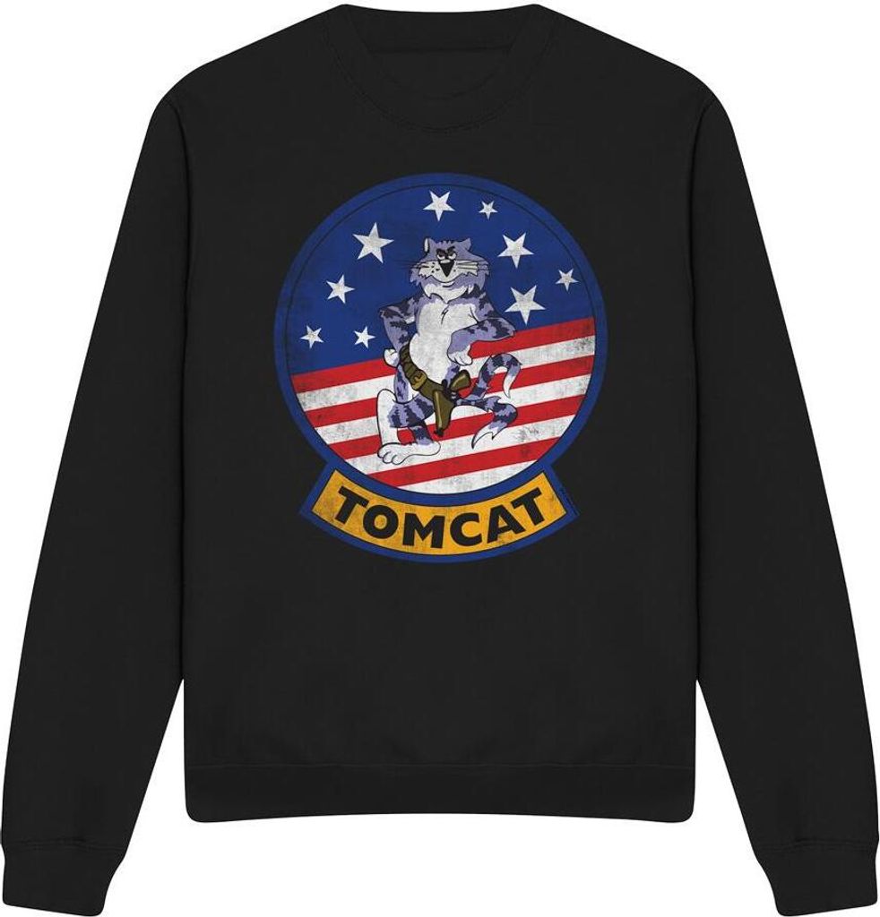 Top Gun - "Tomcat" Sweatshirt für Herren/Damen Uni TV12960 (M) (Schwarz)