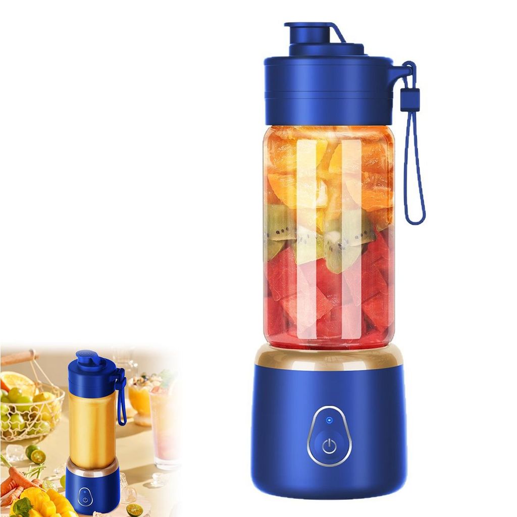 Tragbarer Mixer, Mini-Smoothie- und Milchshake-Mixer, 400 ml, 10 Klingen, USB-C wiederaufladbar, ideal für unterwegs, Büro und Fitnessstudio